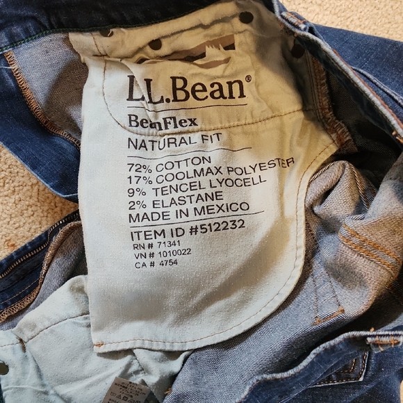 L.L. Bean 1912 Men's Jeans 33×34 - Picture 5 of 6